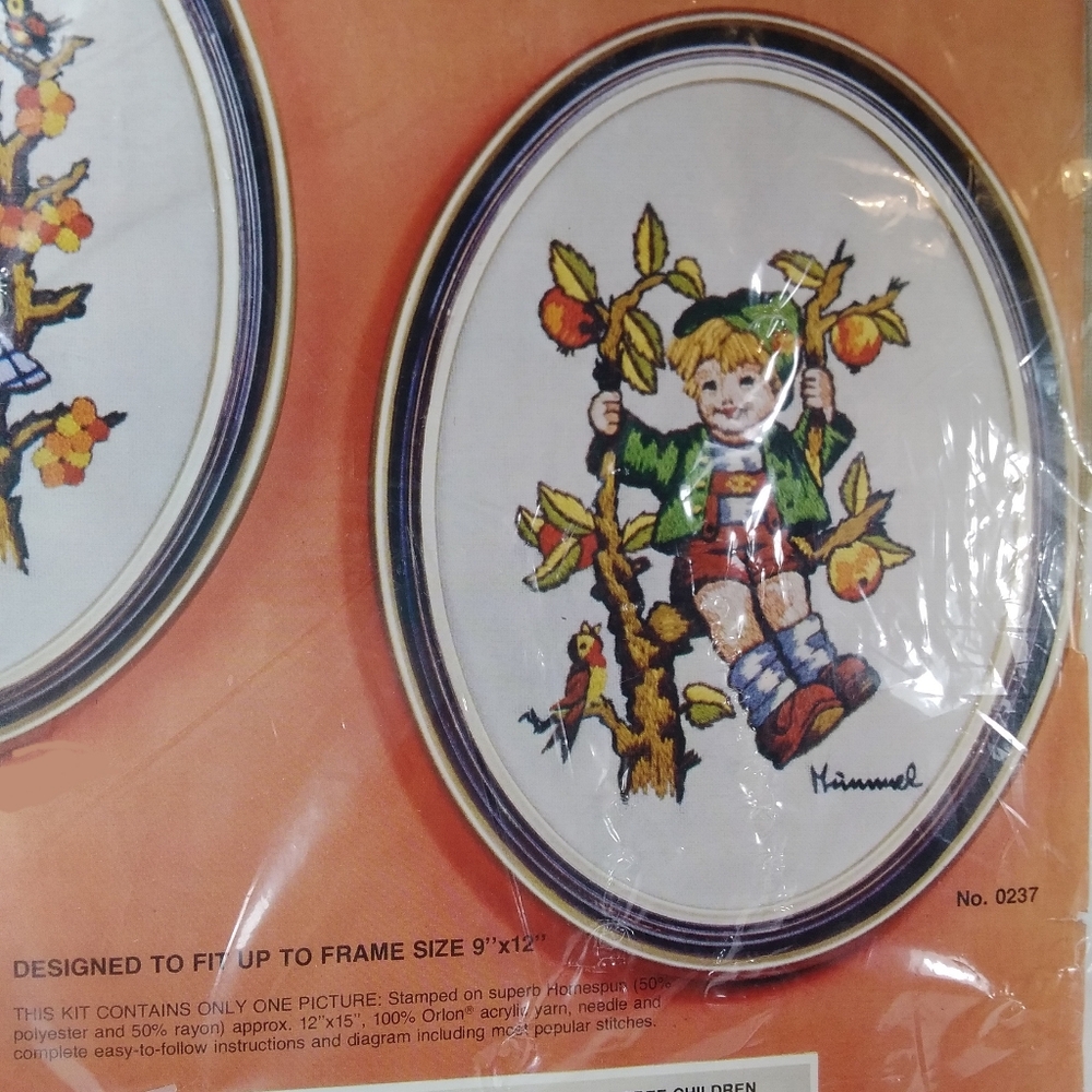 Paragon Needlecraft Exquisite Hummel Stitchery KIT #0237 Apple Tree Children Boy - Picture 10 of 11